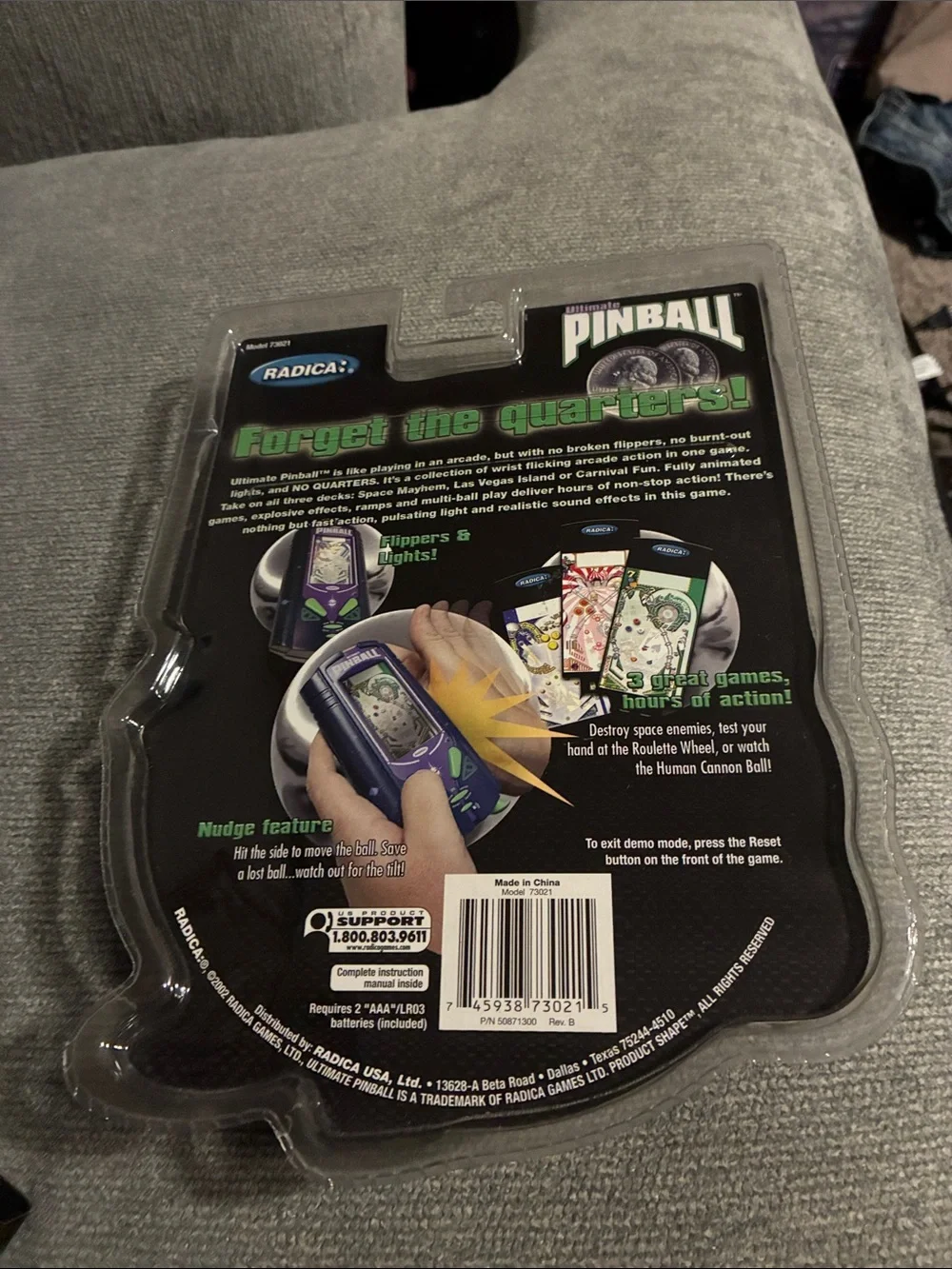 Vintage Radica Ultimate Pinball Handheld Game with 3 Great Games